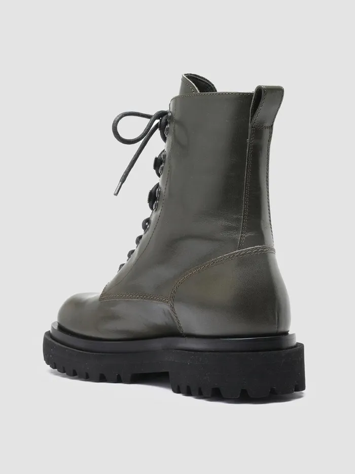 Officine Creative Boots and Ankle Boots ULTIMATE 003 Bosco Green Leather Combat Boots 8211 Men Officine Creative Boots and Ankle Boots ULTIMATE 003 Bosco Green Leather Combat Boots 8211 Men