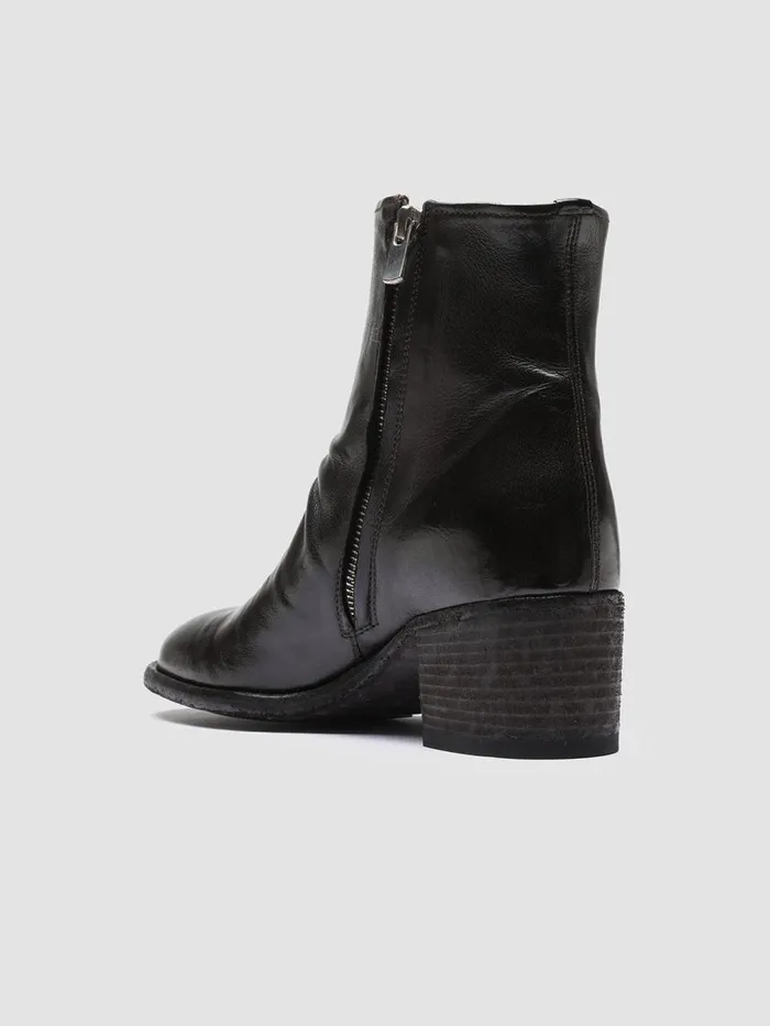 Officine Creative Boots and Booties DENNER 101 Ebano Brown Leather Ankle Boots 8211 Women Officine Creative Boots and Booties DENNER 101 Ebano Brown Leather Ankle Boots 8211 Women