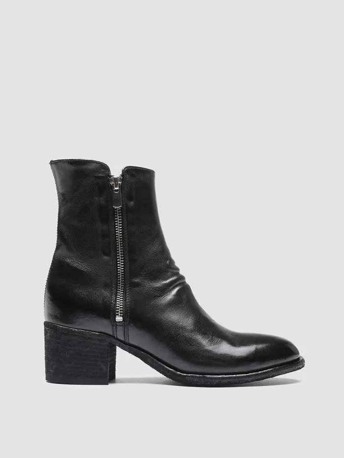 Officine Creative Boots and Booties DENNER 103 Nero Black Leather Ankle Boots 8211 Women Officine Creative Boots and Booties DENNER 103 Nero Black Leather Ankle Boots 8211 Women