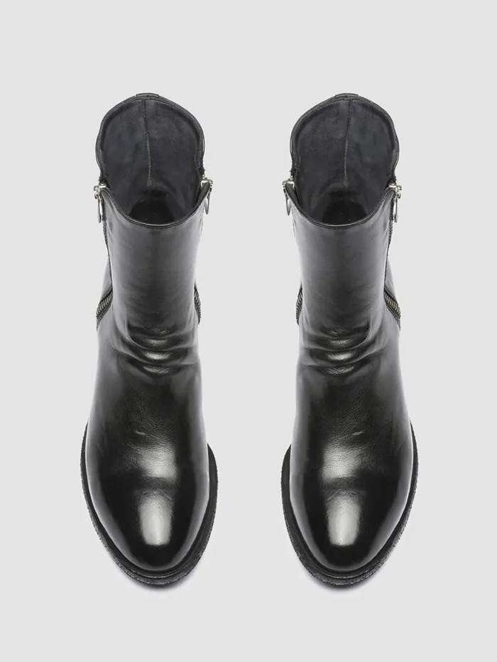 Officine Creative Boots and Booties DENNER 103 Nero Black Leather Ankle Boots 8211 Women Officine Creative Boots and Booties DENNER 103 Nero Black Leather Ankle Boots 8211 Women