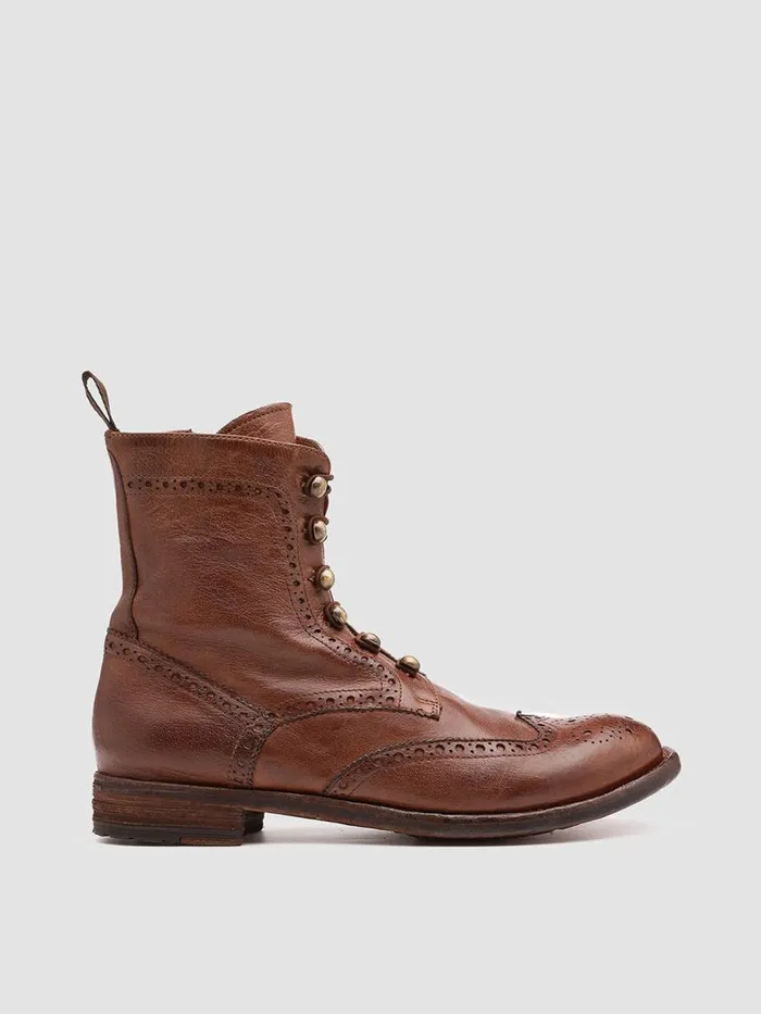 Officine Creative Boots and Booties LEXIKON 131 Sauvage Brown Leather Boots 8211 Women