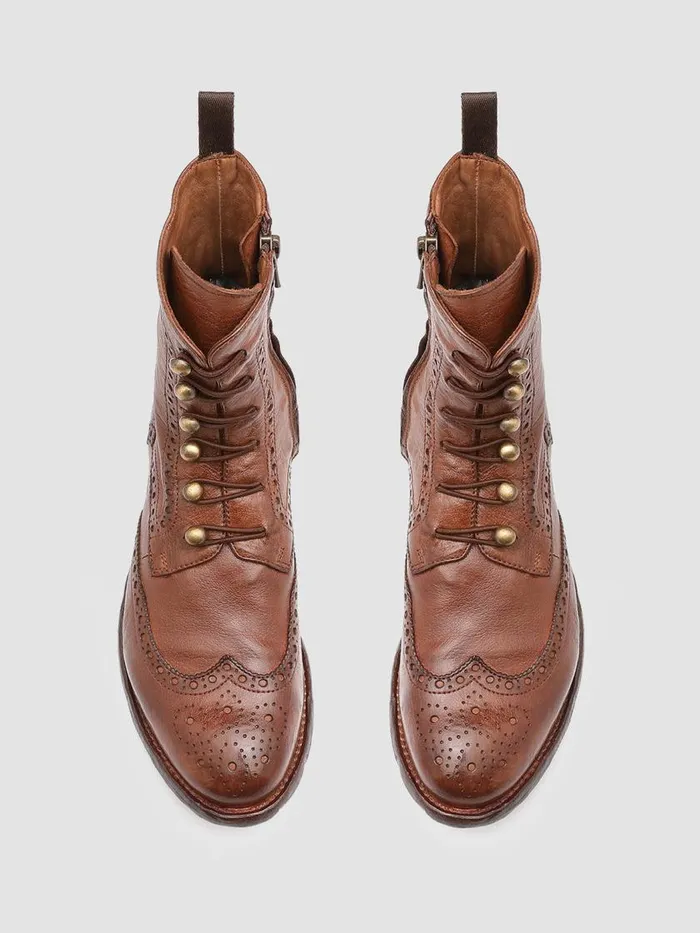 Officine Creative Boots and Booties LEXIKON 131 Sauvage Brown Leather Boots 8211 Women