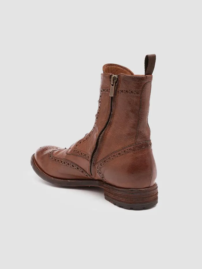 Officine Creative Boots and Booties LEXIKON 131 Sauvage Brown Leather Boots 8211 Women