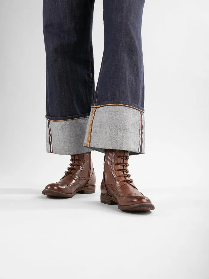 Officine Creative Boots and Booties LEXIKON 131 Sauvage Brown Leather Boots 8211 Women