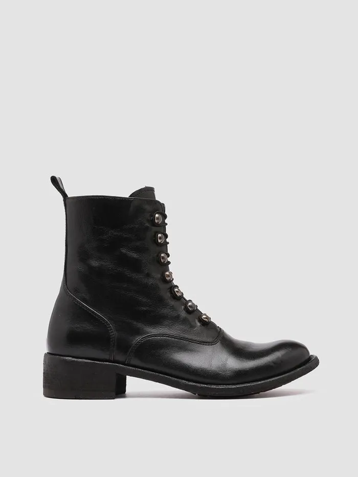 Officine Creative Boots and Booties LISON 036 Nero Black Leather Booties 8211 Women Officine Creative Boots and Booties LISON 036 Nero Black Leather Booties 8211 Women