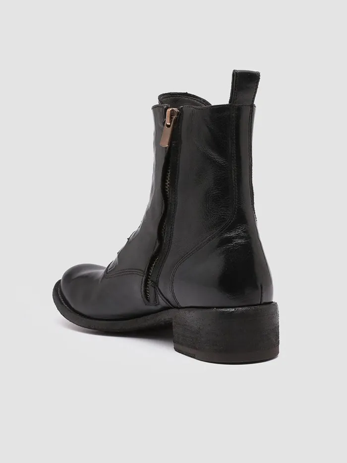Officine Creative Boots and Booties LISON 036 Nero Black Leather Booties 8211 Women Officine Creative Boots and Booties LISON 036 Nero Black Leather Booties 8211 Women