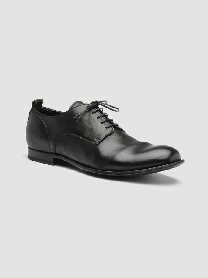 Officine Creative Derbies and Oxfords STEREO 003 Nero Black Leather Derby Shoes 8211 Men
