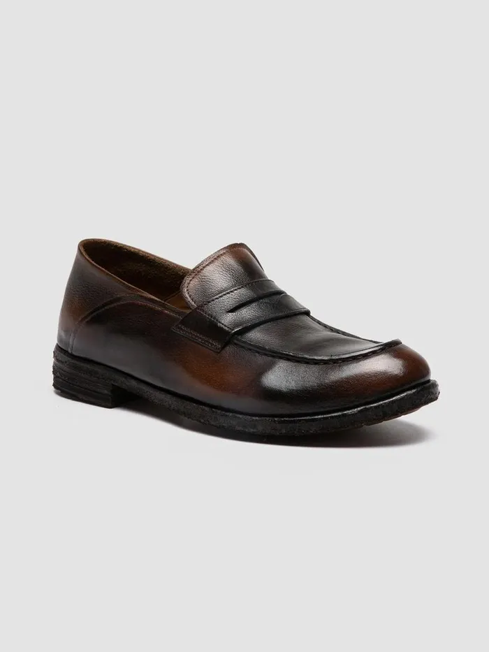 Officine Creative Loafers LEXIKON 140 CaffSupernero Brown Leather Penny Loafers 8211 Women