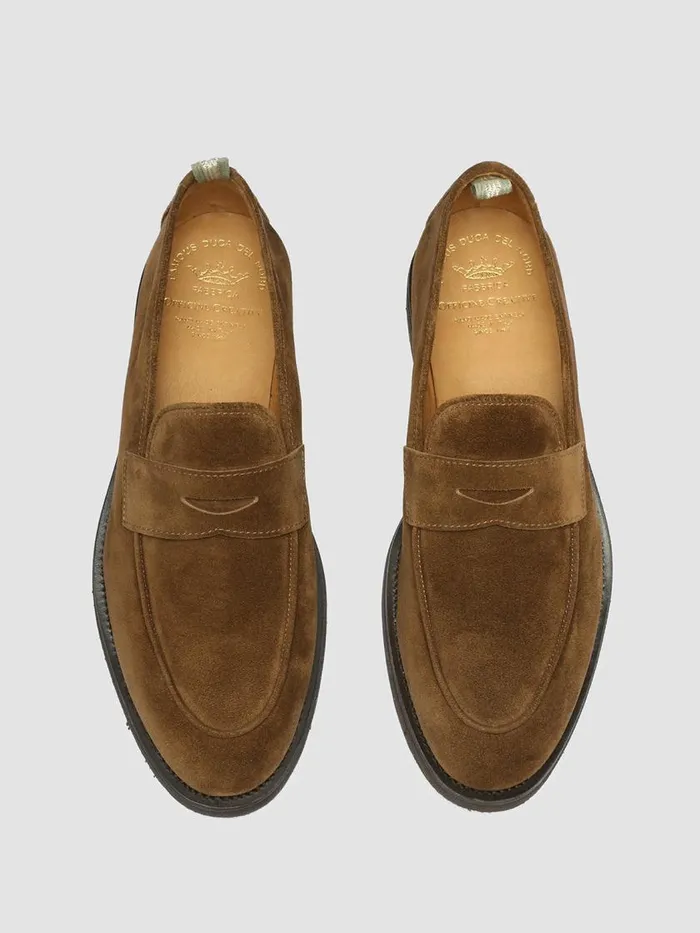 Officine Creative Loafers OPERA FLEXI 101 Castagno Brown Suede Penny Loafers 8211 Men Officine Creative Loafers OPERA FLEXI 101 Castagno Brown Suede Penny Loafers 8211 Men