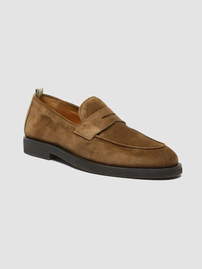 Officine Creative Loafers OPERA FLEXI 101 Castagno Brown Suede Penny Loafers 8211 Men Officine Creative Loafers OPERA FLEXI 101 Castagno Brown Suede Penny Loafers 8211 Men