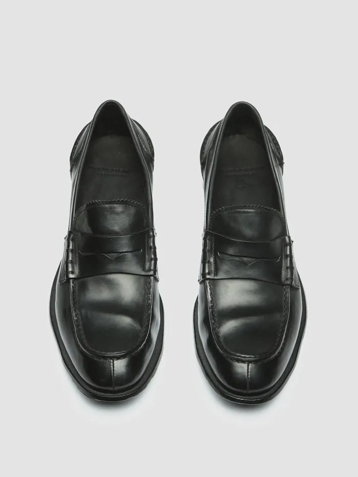 Officine Creative Loafers STEREO 008 Black Leather Penny Loafers 8211 Men