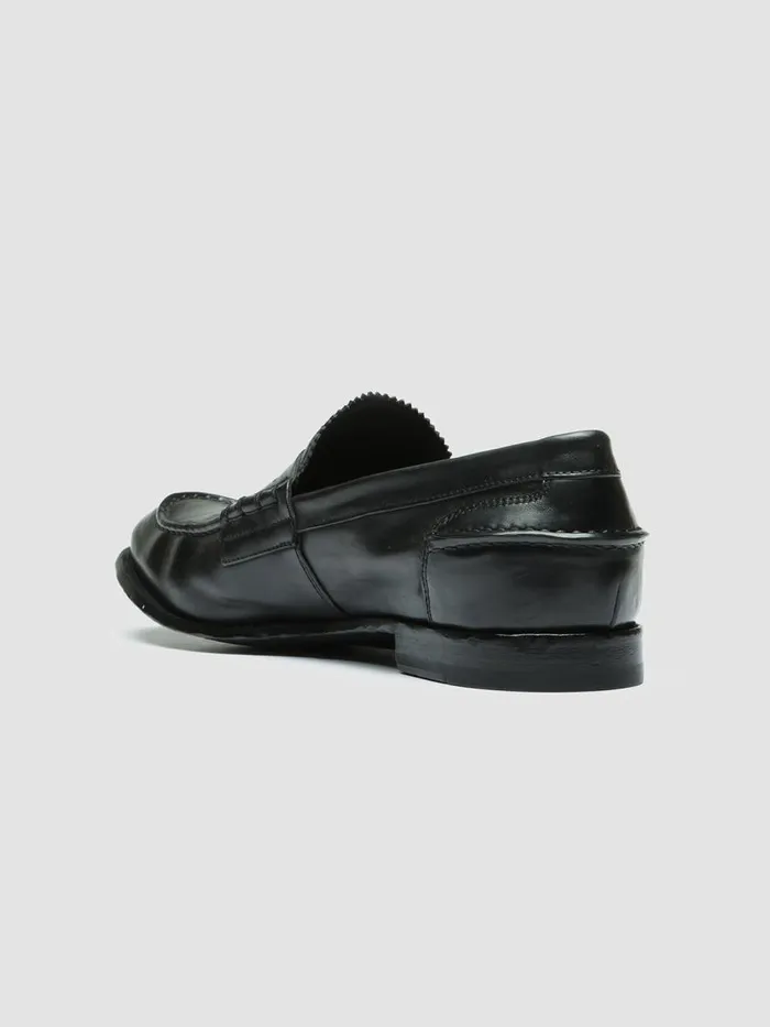 Officine Creative Loafers STEREO 008 Black Leather Penny Loafers 8211 Men