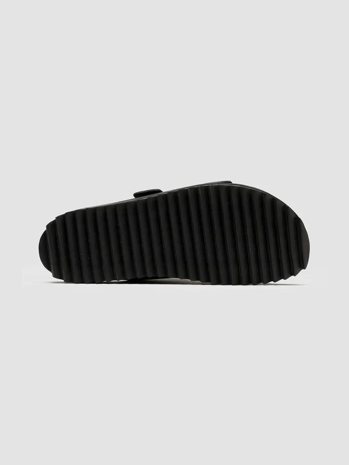Officine Creative Sandals AGORA039 002 Nero Black Leather Sandals 8211 Men