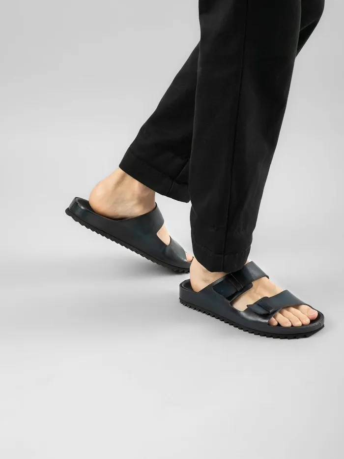 Officine Creative Sandals AGORA039 002 Nero Black Leather Sandals 8211 Men