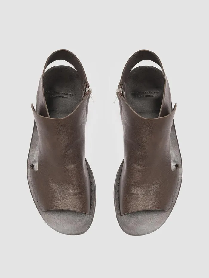 Officine Creative Sandals ITACA 033 Coffee Brown Leather Sandals 8211 Women