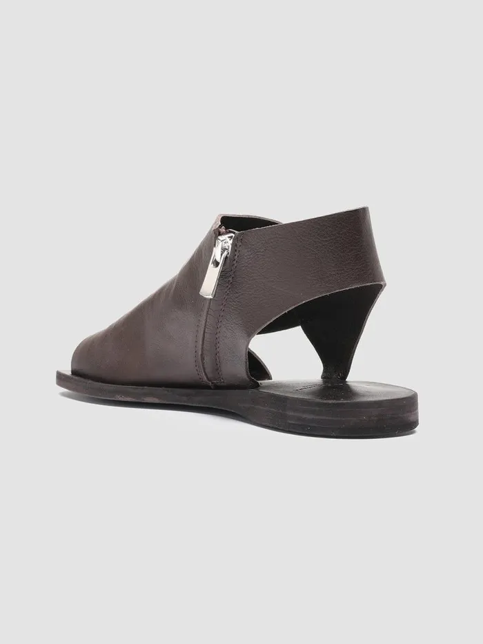 Officine Creative Sandals ITACA 033 Coffee Brown Leather Sandals 8211 Women