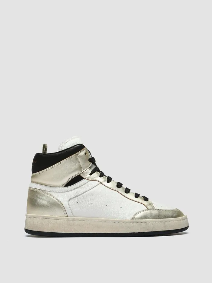 Officine Creative Sneakers MAGIC 106 White Leather And Suede High Top Sneakers 8211 Women