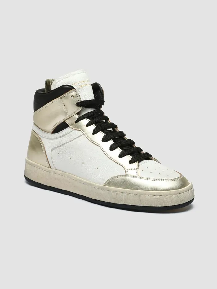 Officine Creative Sneakers MAGIC 106 White Leather And Suede High Top Sneakers 8211 Women Officine Creative Sneakers MAGIC 106 White Leather And Suede High Top Sneakers 8211 Women