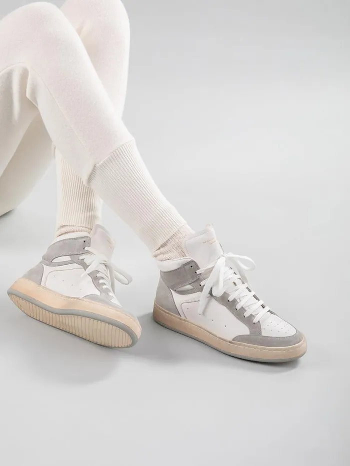 Officine Creative Sneakers MAGIC 106 White Leather And Suede High Top Sneakers 8211 Women Officine Creative Sneakers MAGIC 106 White Leather And Suede High Top Sneakers 8211 Women