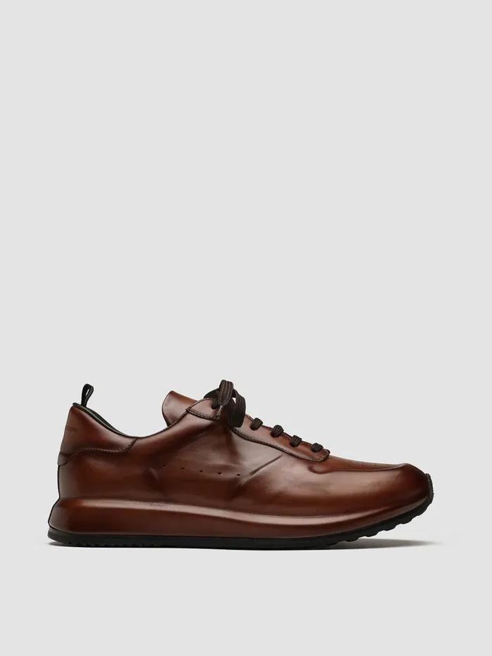 Officine Creative Sneakers RACE LUX 003 Nappa Marrone Brown Airbrushed Leather Sneakers 8211 Men Officine Creative Sneakers RACE LUX 003 Nappa Marrone Brown Airbrushed Leather Sneakers 8211 Men