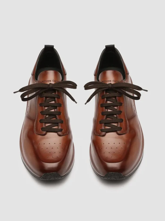 Officine Creative Sneakers RACE LUX 003 Nappa Marrone Brown Airbrushed Leather Sneakers 8211 Men Officine Creative Sneakers RACE LUX 003 Nappa Marrone Brown Airbrushed Leather Sneakers 8211 Men