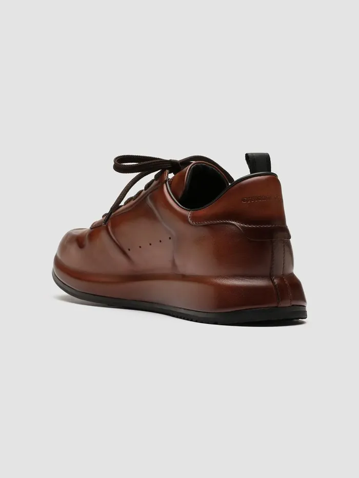 Officine Creative Sneakers RACE LUX 003 Nappa Marrone Brown Airbrushed Leather Sneakers 8211 Men Officine Creative Sneakers RACE LUX 003 Nappa Marrone Brown Airbrushed Leather Sneakers 8211 Men