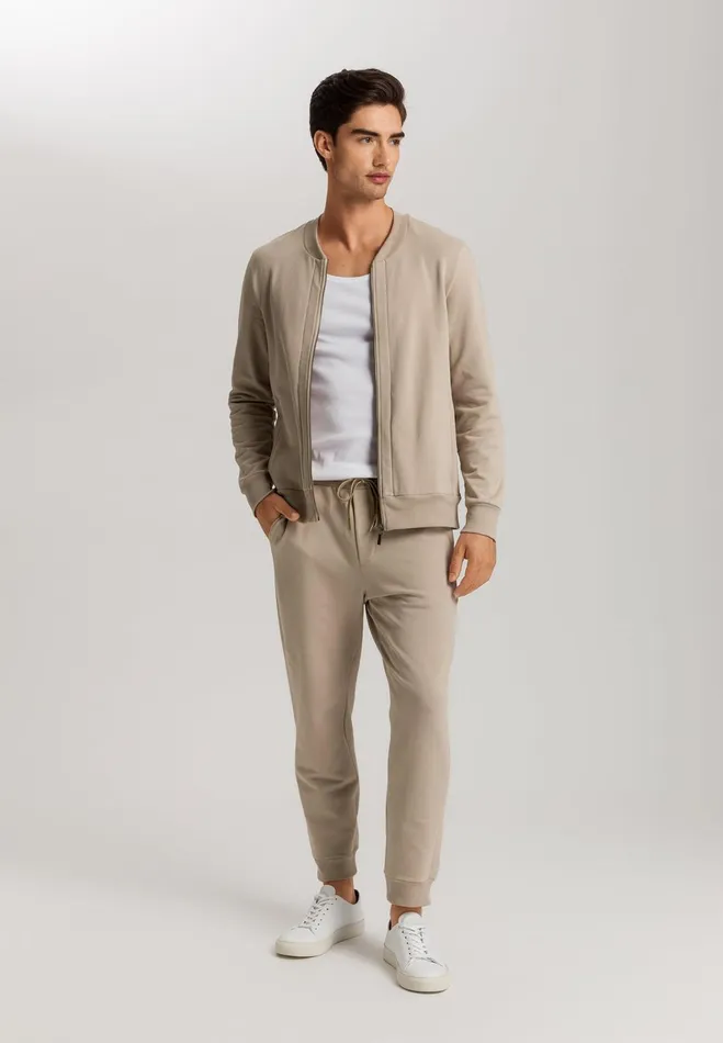 Organic Cotton Drawstring Pants Savanna Men HANRO Loungewear
