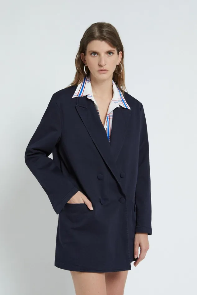 Ottod039Ame Cotton Doublebreasted Jacket Women Blazers and Jackets