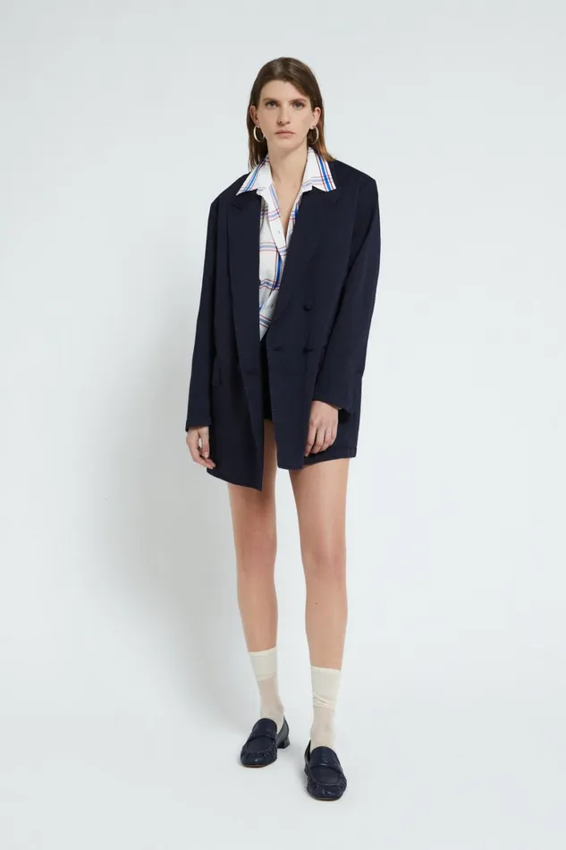 Ottod039Ame Cotton Doublebreasted Jacket Women Blazers and Jackets