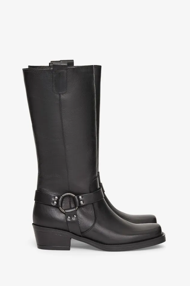Ottod039Ame Leather Boots With Medium Heel Women Shoes