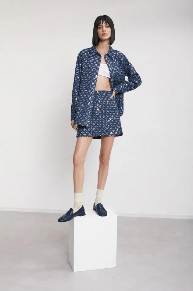 Ottod039Ame Mini Skirt With Sequins Women Skirts
