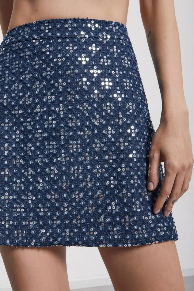 Ottod039Ame Mini Skirt With Sequins Women Skirts