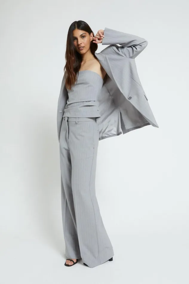 Ottod039Ame Pinstriped Straight Trousers Women Trousers