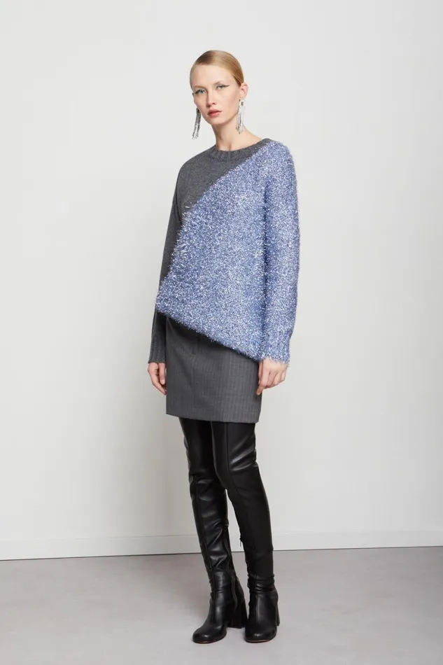 Ottod039Ame Sweater With Lurex Inserts Women Knitwear and TShirts