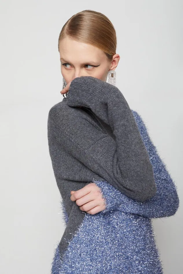 Ottod039Ame Sweater With Lurex Inserts Women Knitwear and TShirts