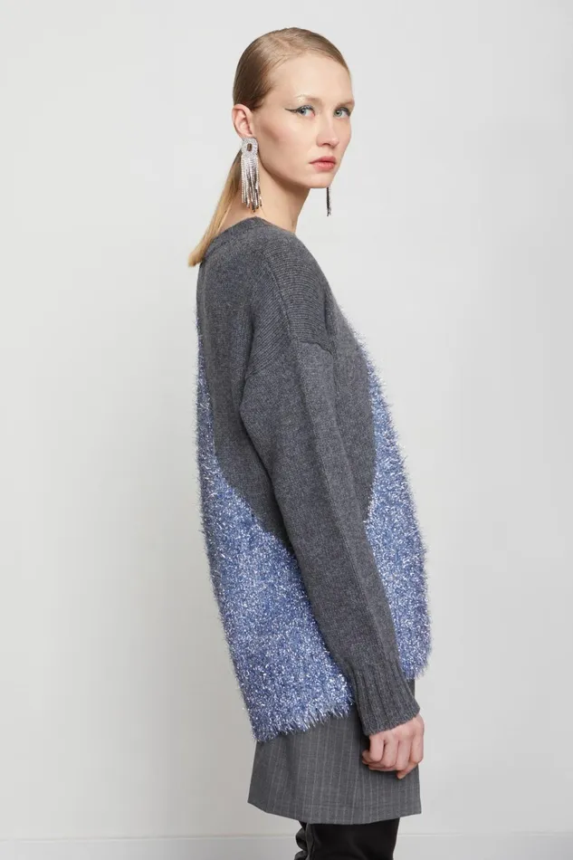 Ottod039Ame Sweater With Lurex Inserts Women Knitwear and TShirts