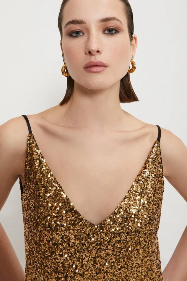 Ottod039Ame Top With Sequins Women TShirts and Tops