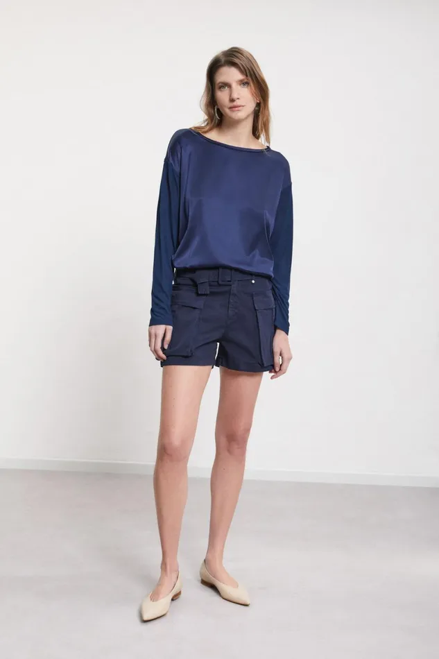 Ottod039Ame Viscose And Silk Blouse Women Shirts and Blouses