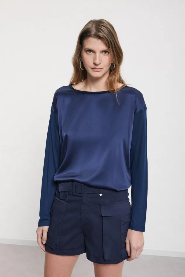 Ottod039Ame Viscose And Silk Blouse Women Shirts and Blouses