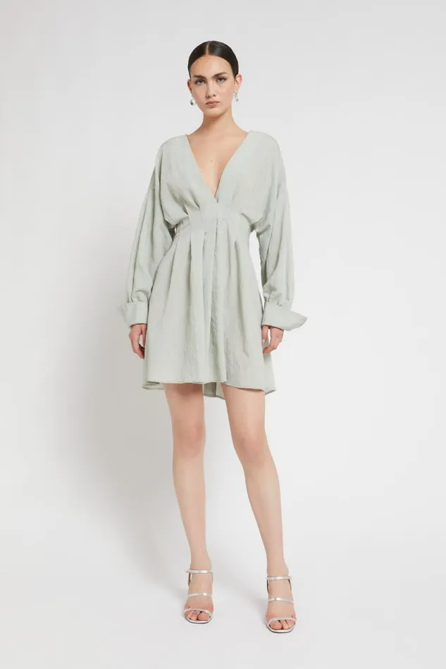 Ottod039Ame Viscose Short Dress With Buttons Women Dresses