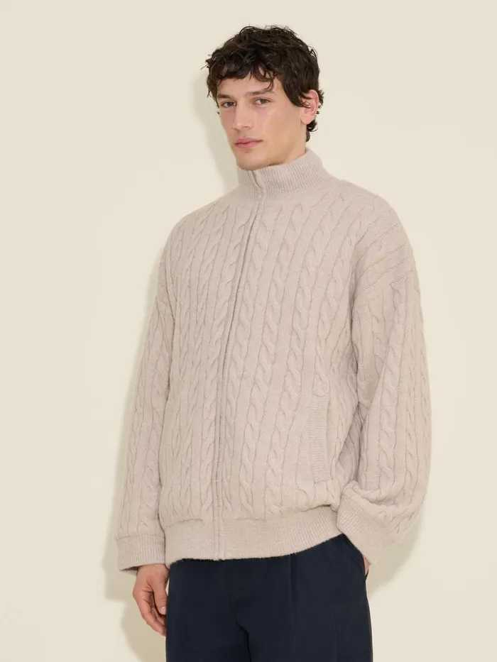 Outerwear Men Holzweiler Mitosis Zip Jacket Sand Mix