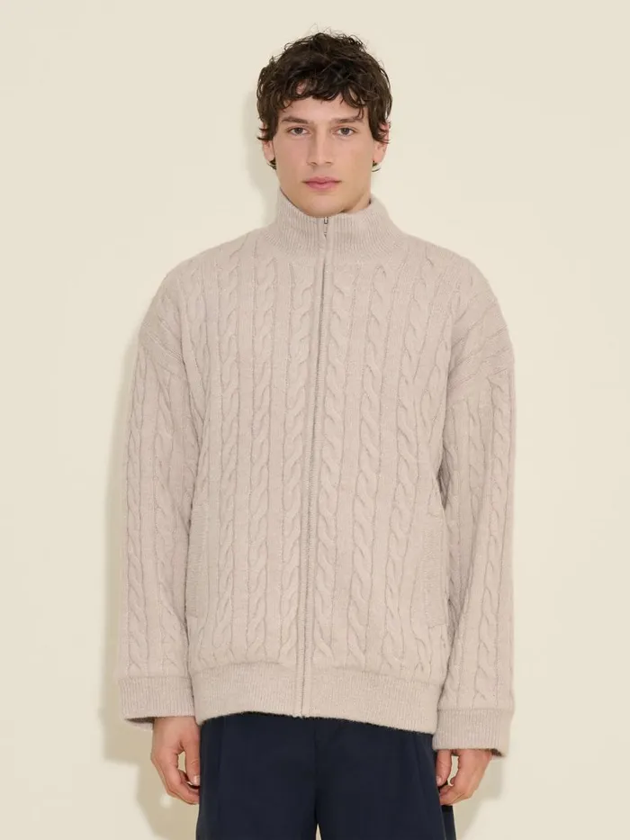 Outerwear Men Holzweiler Mitosis Zip Jacket Sand Mix