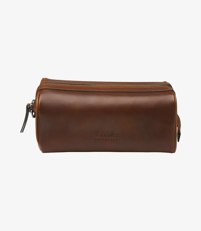 Overnight and Wash Bags Thames Wash Bag Brown 8211 Loake Men