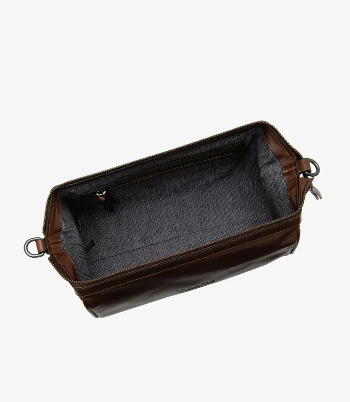 Overnight and Wash Bags Thames Wash Bag Brown 8211 Loake Men