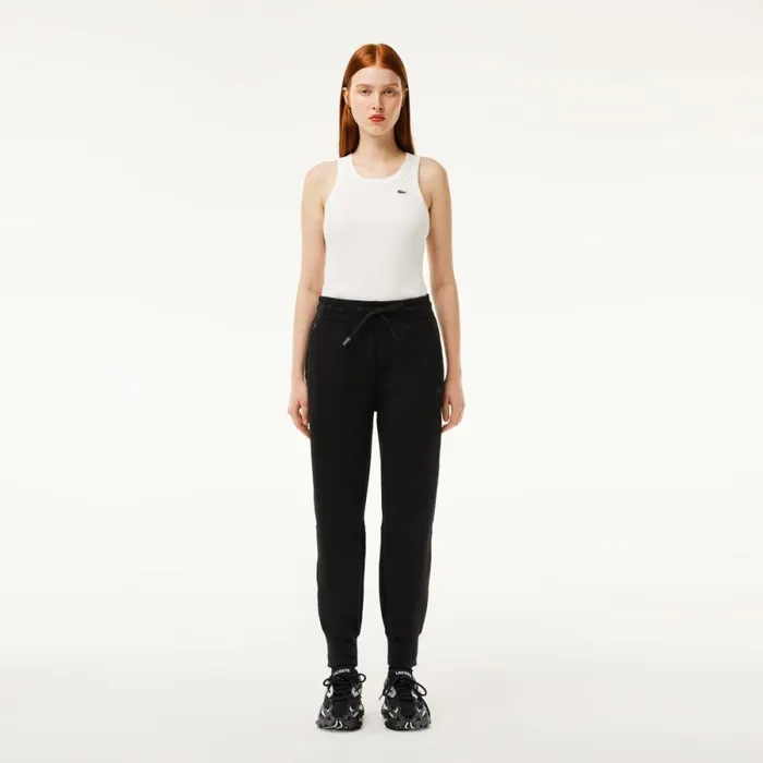 Pants and Leggings Women Lacoste Women039s Cotton Jersey Joggers Black 031
