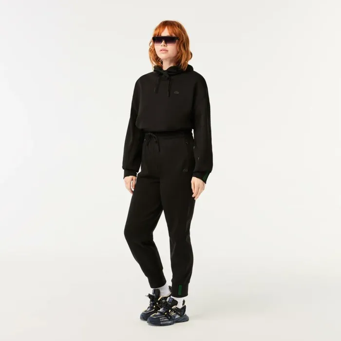 Pants and Leggings Women Lacoste Women039s Cotton Jersey Joggers Black 031