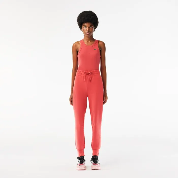 Pants and Leggings Women Lacoste Women039s Cotton Jersey Joggers Pink Zv9