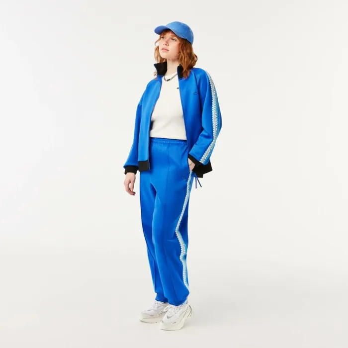 Pants and Leggings Women Lacoste Womens Logo Stripe Joggers Kingdom Blue Kxb