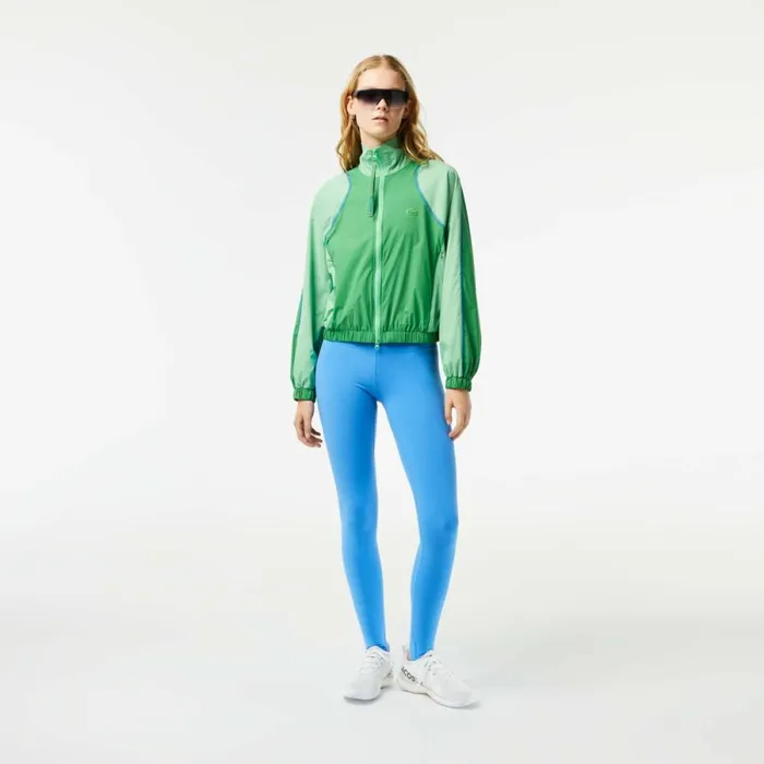 Pants and Leggings Women Lacoste Womens Recycled Polyester Tapered Leggings Ethereal Blue L99