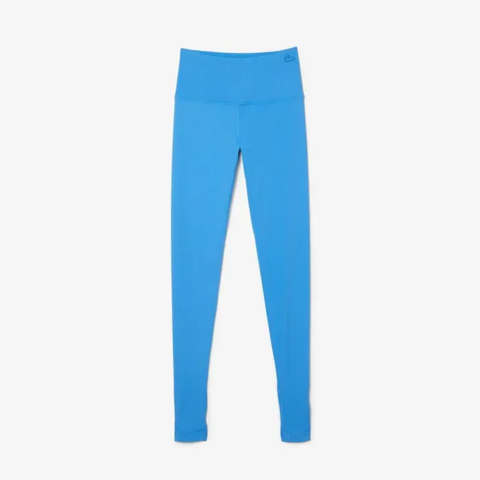 Pants and Leggings Women Lacoste Womens Recycled Polyester Tapered Leggings Ethereal Blue L99